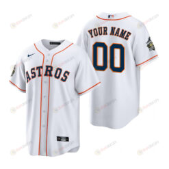 Men's Houston Astros Custom 00 White 2022-23 World Series Jersey