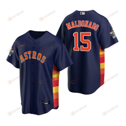 Men's Houston Astros Martin Maldonado 15 Navy 2022-23 World Series Jersey