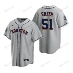 Men's Houston Astros Will Smith 51 Gray 2022-23 World Series Jersey