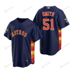 Men's Houston Astros Will Smith 51 Navy 2022-23 World Series Jersey