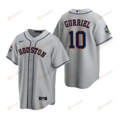 Men's Houston Astros Yuli Gurriel 10 Gray 2022-23 World Series Jersey