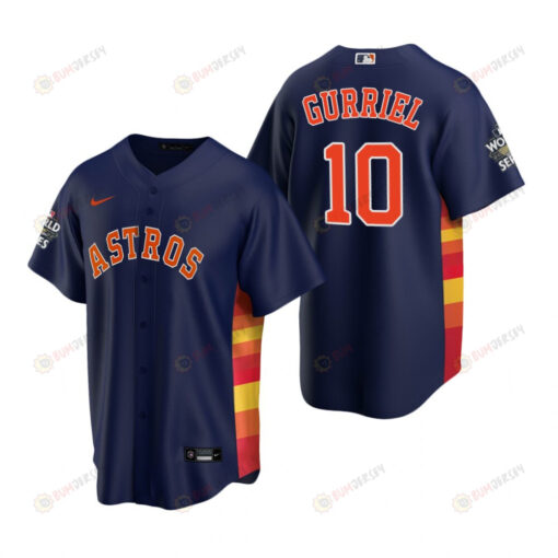 Men's Houston Astros Yuli Gurriel 10 Navy 2022-23 World Series Jersey