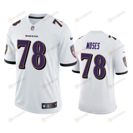 Men's Jersey Baltimore Ravens Morgan Moses 78 White Vapor Limited Jersey