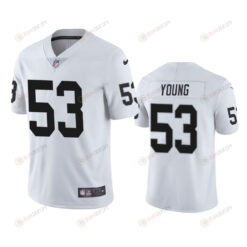 Men's Jersey Las Vegas Raiders Kenny Young 53 White Vapor Limited Jersey