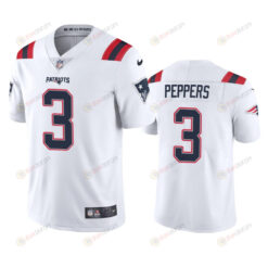 Men's Jersey New England Patriots Jabrill Peppers 3 White Vapor Limited Jersey