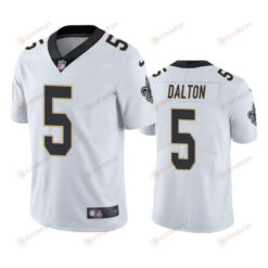 Men's Jersey New Orleans Saints Andy Dalton 5 White Vapor Limited Jersey