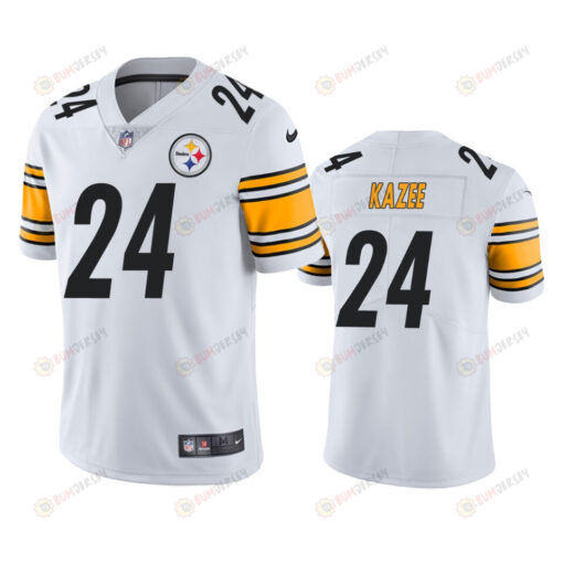 Men's JerseyDamontae Kazee 24 Pittsburgh Steelers White Vapor Limited Jersey