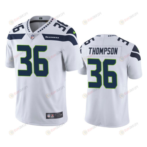 Men's JerseyDarwin Thompson 36 Seattle Seahawks White Vapor Limited Jersey