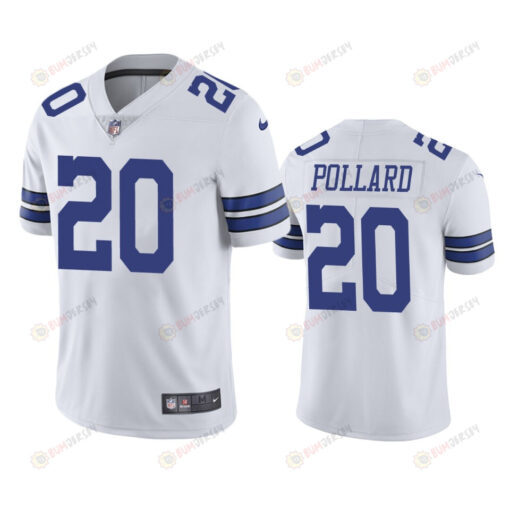 Men's JerseyTony Pollard 20 Dallas Cowboys White Vapor Limited Jersey