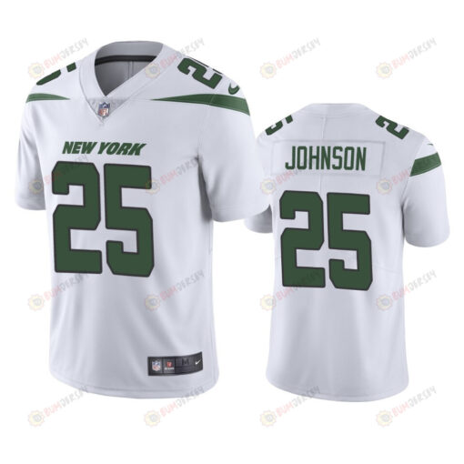 Men's JerseyTy Johnson 25 New York Jets White Vapor Limited Jersey