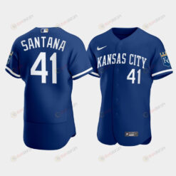 Men's Kansas City Royals Carlos Santana 41 2022-23 Blue Jersey Jersey