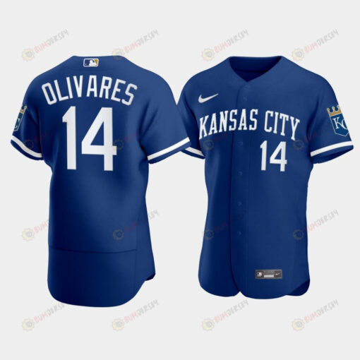 Men's Kansas City Royals Edward Olivares 14 2022-23 Blue Jersey Jersey