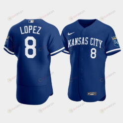 Men's Kansas City Royals Nicky Lopez 8 2022-23 Blue Jersey Jersey