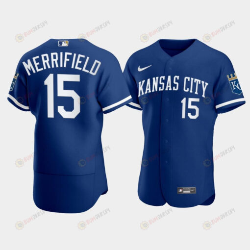 Men's Kansas City Royals Whit Merrifield 15 2022-23 Blue Jersey Jersey