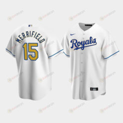 Men's Kansas City Royals Whit Merrifield 15 White Home Cool Base Jersey Jersey