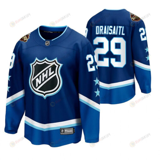 Men's Leon Draisaitl Oilers Blue 2022 All-Star 29 Jersey Western Conference Jersey