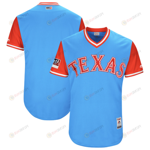 Men's Light Blue/Red Texas Rangers 2018 Players' Weekend Team Jersey Jersey