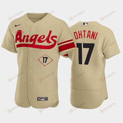 Men's Los Angeles Angels 17 Shohei Ohtani 2022-23 City Connect Gold Jersey