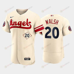 Men's Los Angeles Angels 20 Jared Walsh 2022-23 City Connect Cream Jersey