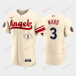 Men's Los Angeles Angels 3 Taylor Ward 2022-23 City Connect Cream Jersey