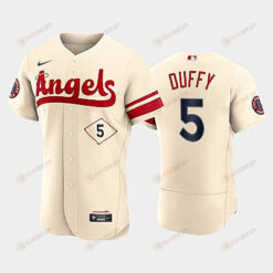 Men's Los Angeles Angels 5 Matt Duffy 2022-23 City Connect Cream Jersey