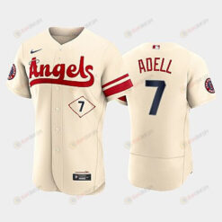 Men's Los Angeles Angels 7 Jo Adell 2022-23 City Connect Cream Jersey