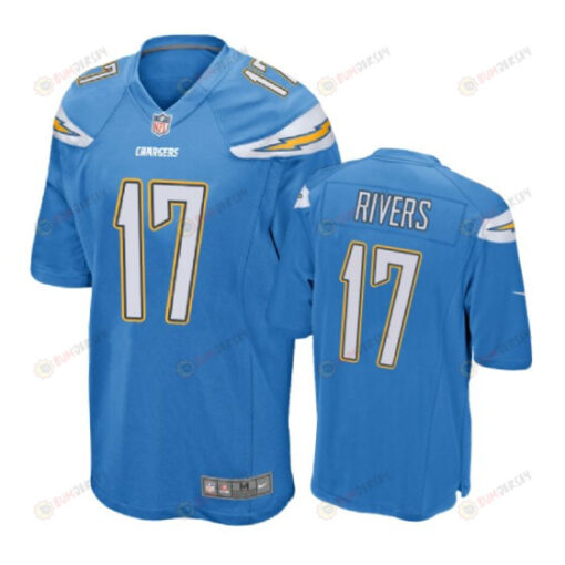 Men's Los Angeles Chargers 17 Philip Rivers Powder Blue Game Jersey