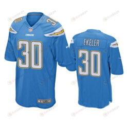 Men's Los Angeles Chargers 30 Austin Ekeler Powder Blue Game Jersey