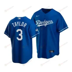 Men's Los Angeles Dodgers Chris Taylor 3 2020 World Series Champions Royal Alternate Jersey
