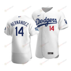 Men's Los Angeles Dodgers Enrique Hernandez 14 2020 World Series Champions Home Jersey White