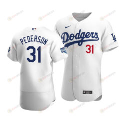 Men's Los Angeles Dodgers Joc Pederson 31 2020 World Series Champions Home Jersey White