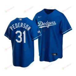 Men's Los Angeles Dodgers Joc Pederson 31 2020 World Series Champions Royal Alternate Jersey
