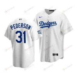 Men's Los Angeles Dodgers Joc Pederson 31 2020 World Series Champions White Home Jersey
