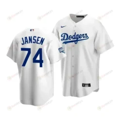 Men's Los Angeles Dodgers Kenley Jansen 74 2020 World Series Champions White Home Jersey