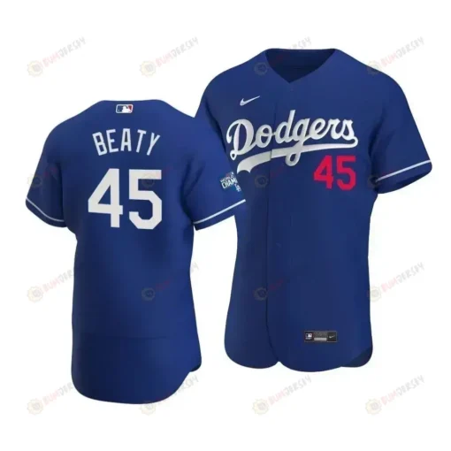 Men's Los Angeles Dodgers Matt Beaty 45 2020 World Series Champions Alternate Jersey Royal