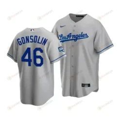 Men's Los Angeles Dodgers Tony Gonsolin 46 2020 World Series Champions Gray Road Jersey