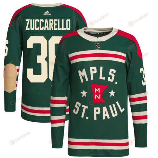 Men's Mats Zuccarello Green Minnesota Wild 2022 Winter Classic Player Jersey Jersey