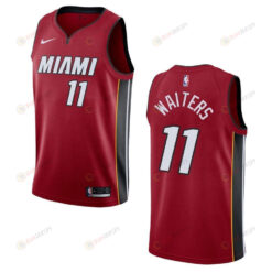 Men's Miami Heat 11 Dion Waiters Statement Swingman Jersey - Red
