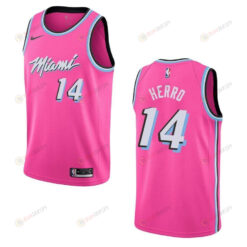 Men's Miami Heat 14 Tyler Herro Earned Swingman Jersey - Pink