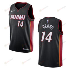 Men's Miami Heat 14 Tyler Herro Icon Swingman Jersey - Black