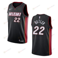 Men's Miami Heat 22 Jimmy Butler Icon Swingman Jersey - Black