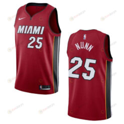 Men's Miami Heat 25 Kendrick Nunn Statement Swingman Jersey - Red