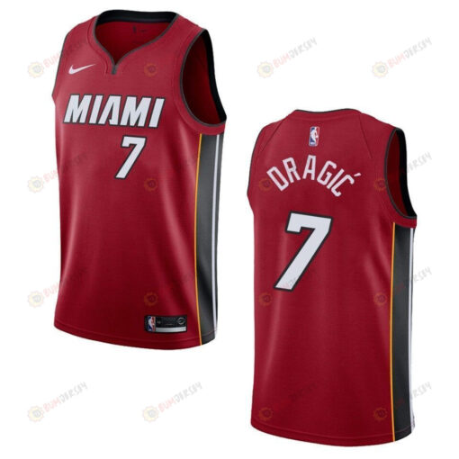 Men's Miami Heat 7 Goran Dragic Statement Swingman Jersey - Red
