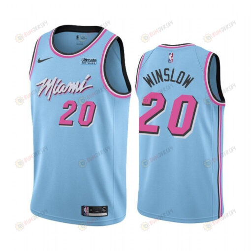 Men's Miami Heat Justise Winslow 20 City Vice Night Jersey