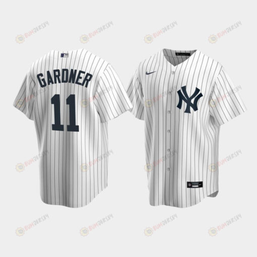 Men's New York Yankees 11 Brett Gardner White Home Jersey Jersey