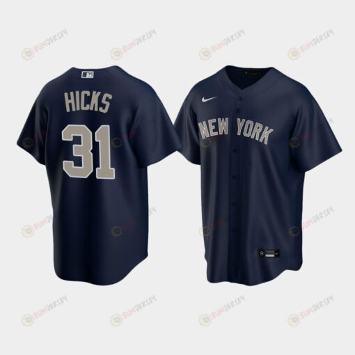 Men's New York Yankees Aaron Hicks Alternate Navy Jersey Jersey