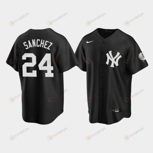 Men's New York Yankees Gary Sanchez 24 Fashion Black Jersey Jersey