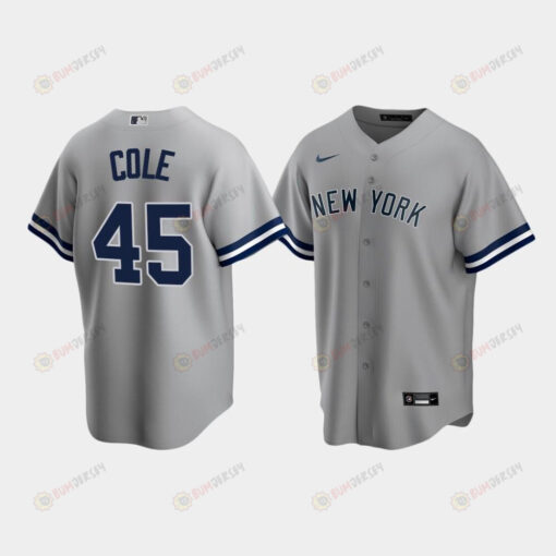 Men's New York Yankees Gerrit Cole 45 Road Gray Jersey Jersey