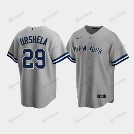 Men's New York Yankees Gio Urshela 29 Road Gray Jersey Jersey