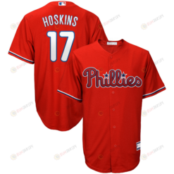 Men's Rhys Hoskins Red Philadelphia Phillies Big & Tall Player Jersey Jersey